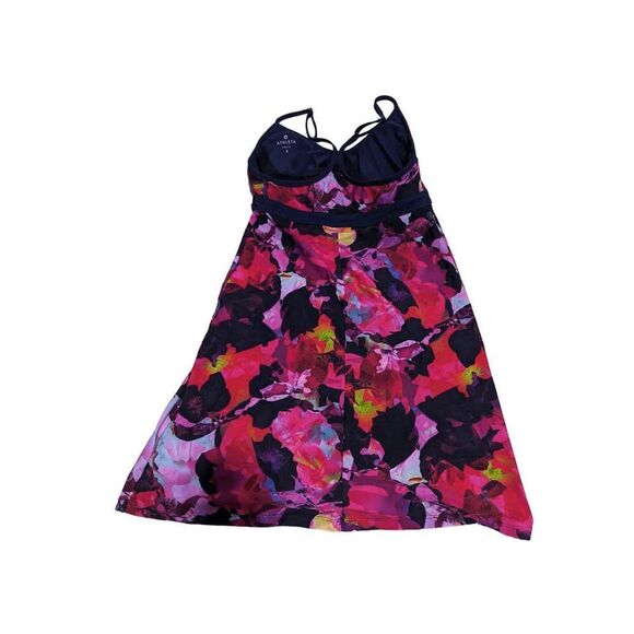 Athleta Women's Small Pink Abstract Floral Mystique Shorebreak Swim Dress - Picture 5 of 7